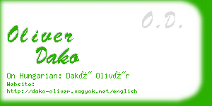 oliver dako business card